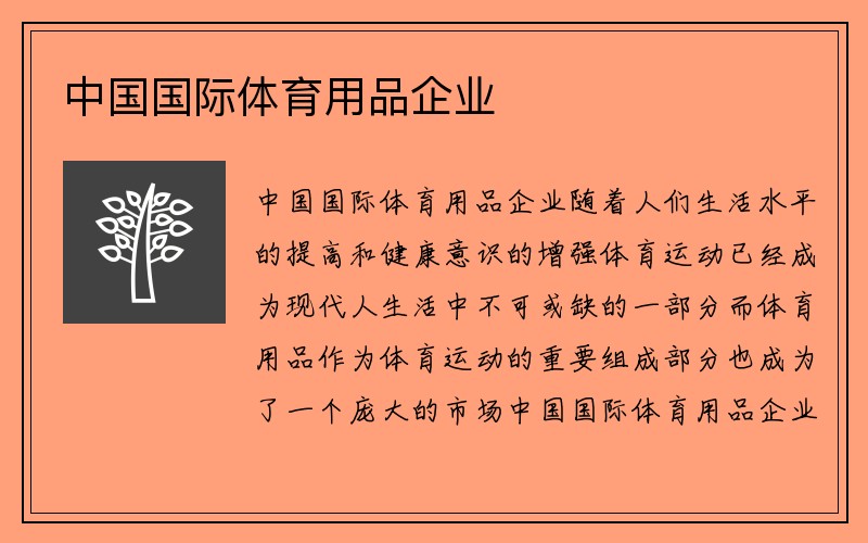 中国国际体育用品企业